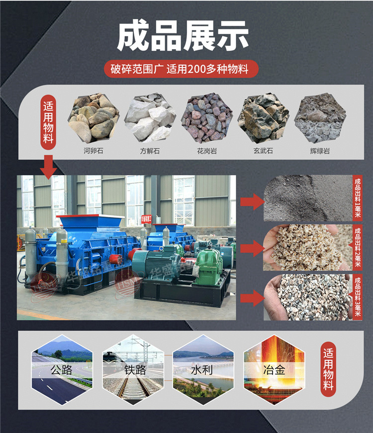 對輥制砂機適應(yīng)物料 對輥制砂機適應(yīng)物料